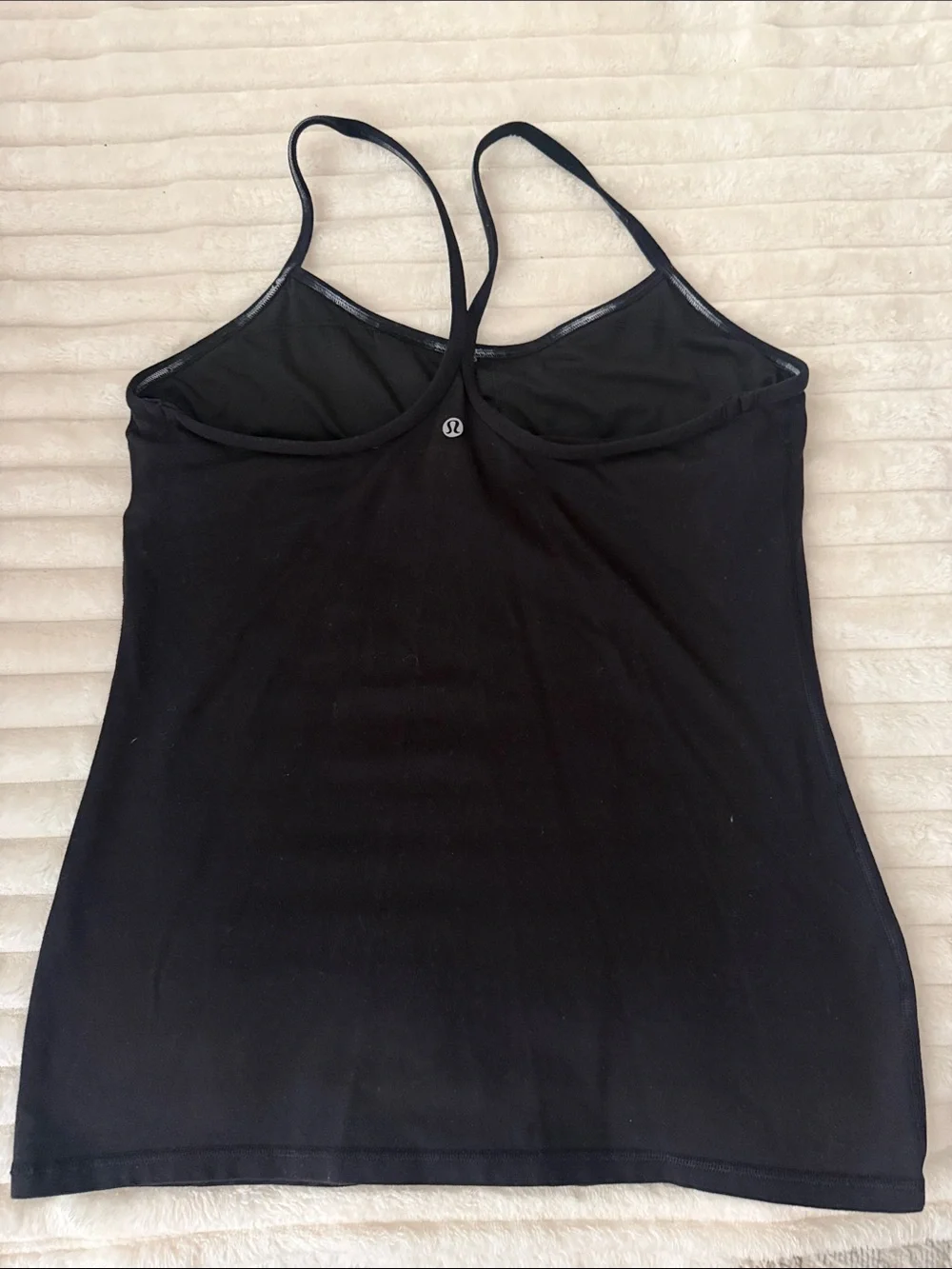 lululemon athletica Black Strappy Shelf Tank